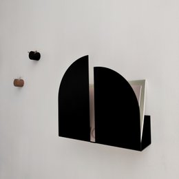Portariviste da parete BAUHAUS, bianco, nero, grigio, beige