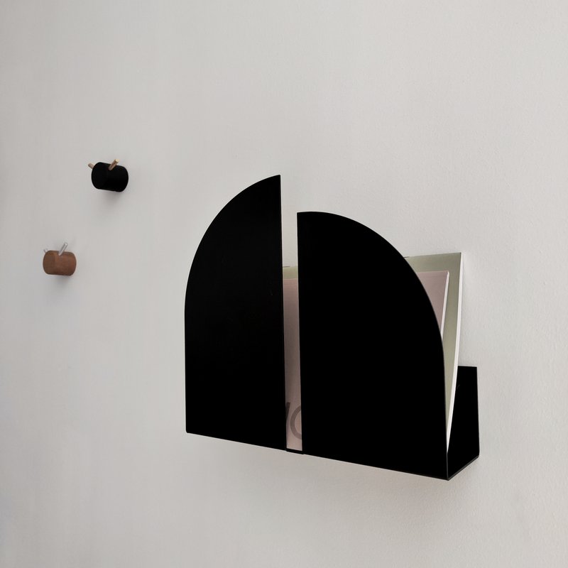 Portariviste da parete BAUHAUS, bianco, nero, grigio, beige