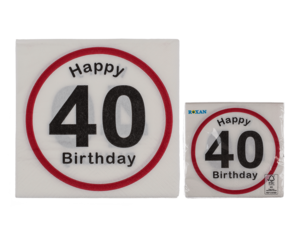 Papieren servetten, Gelukkige Verjaardag - 40,