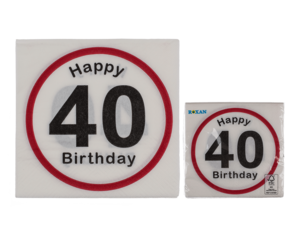 Papieren servetten, Gelukkige Verjaardag - 40,