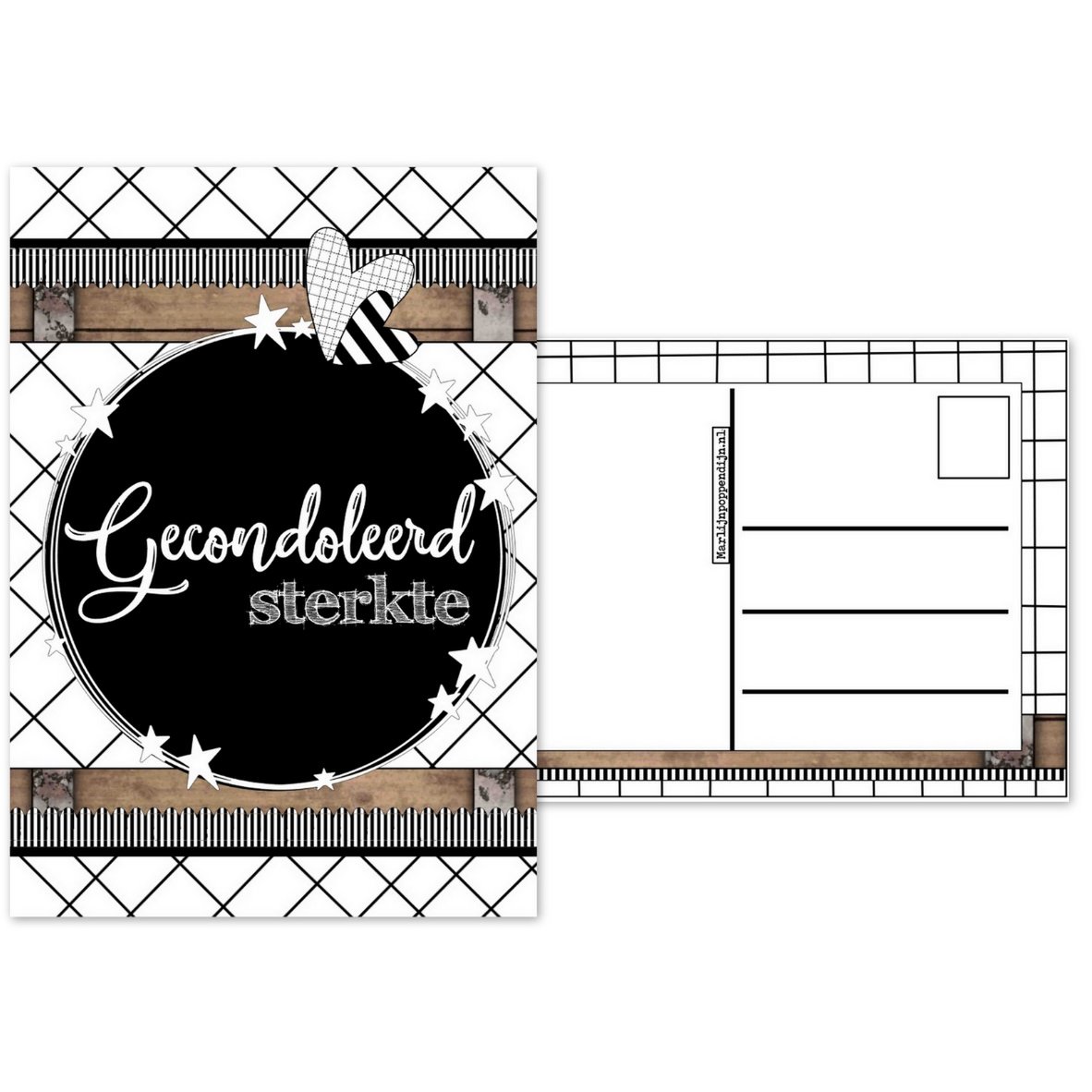 A6 Card with text '' My condolences ''