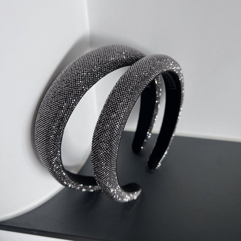 Midnight Pavé Crystal Padded Headband