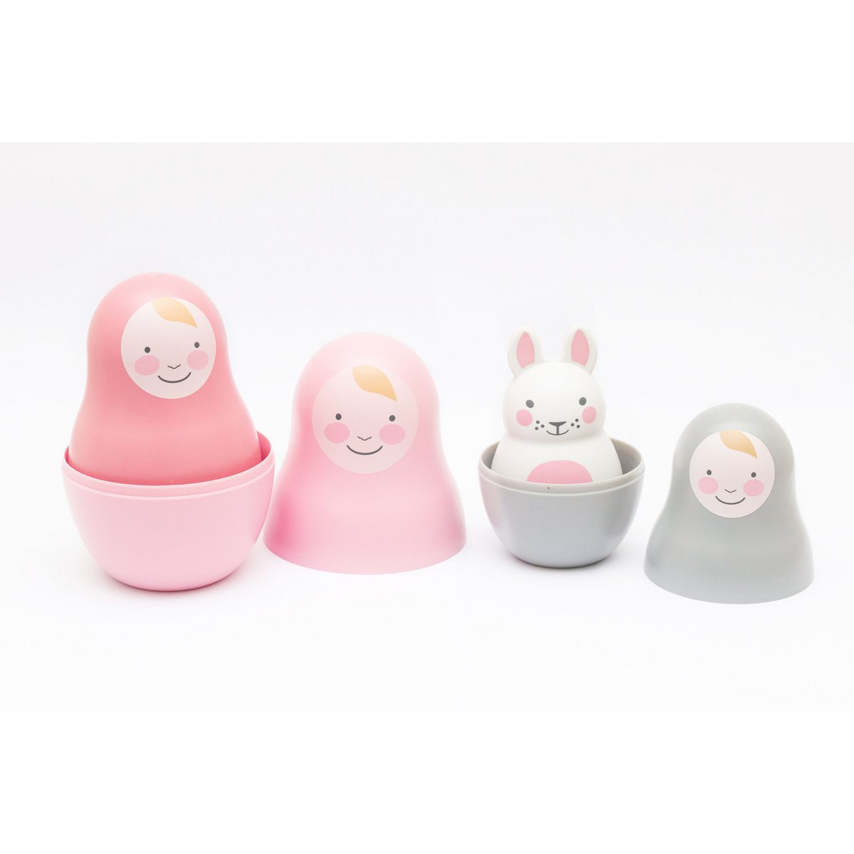 Rosa nistende Babys mit Chiming Bo Bunny