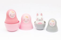 Pink Nesting Babies med Chiming Bo Bunny