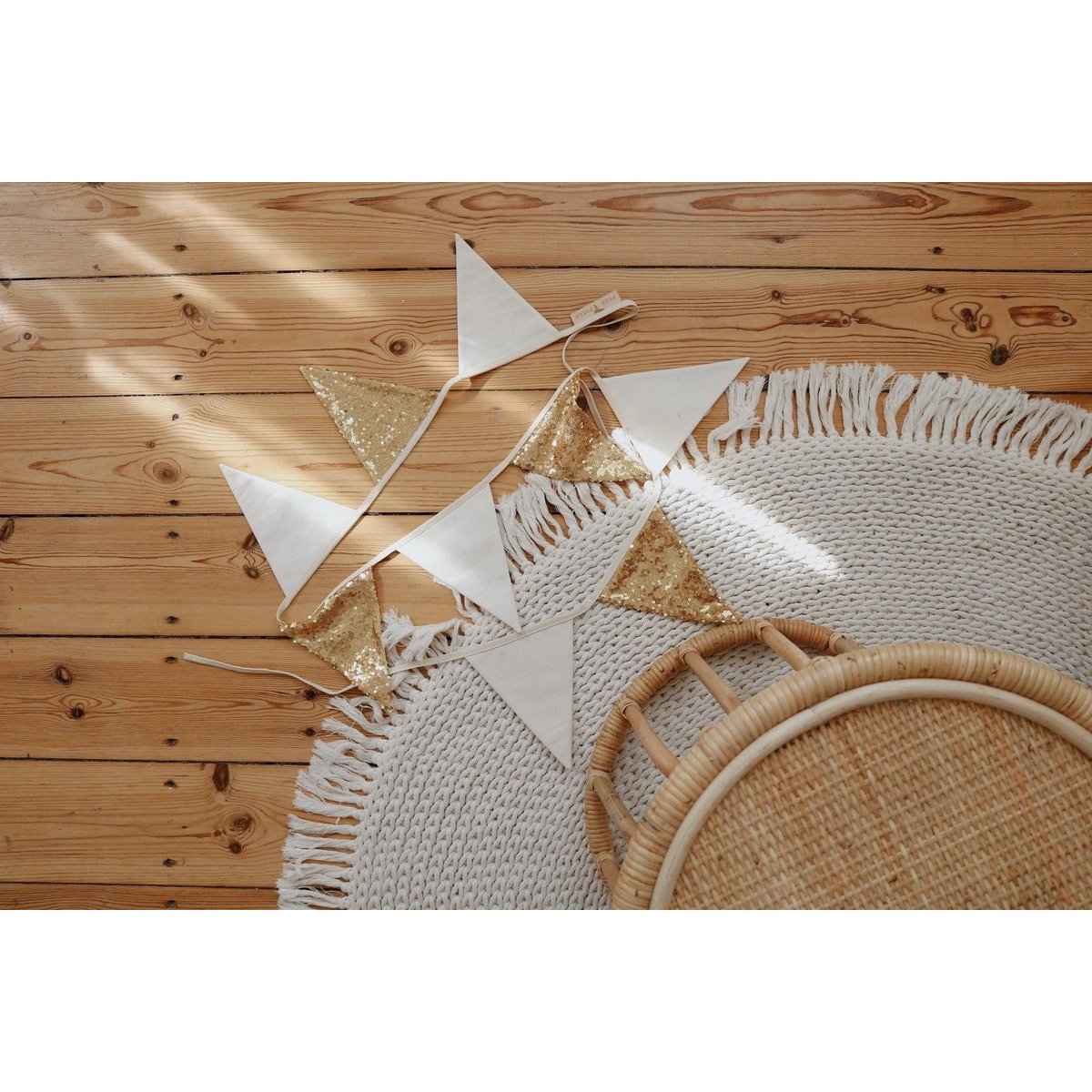 Guirlande de Sequins « Or et Beige »