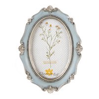 Photo frame 10x15 cm blue polyresin photo framework