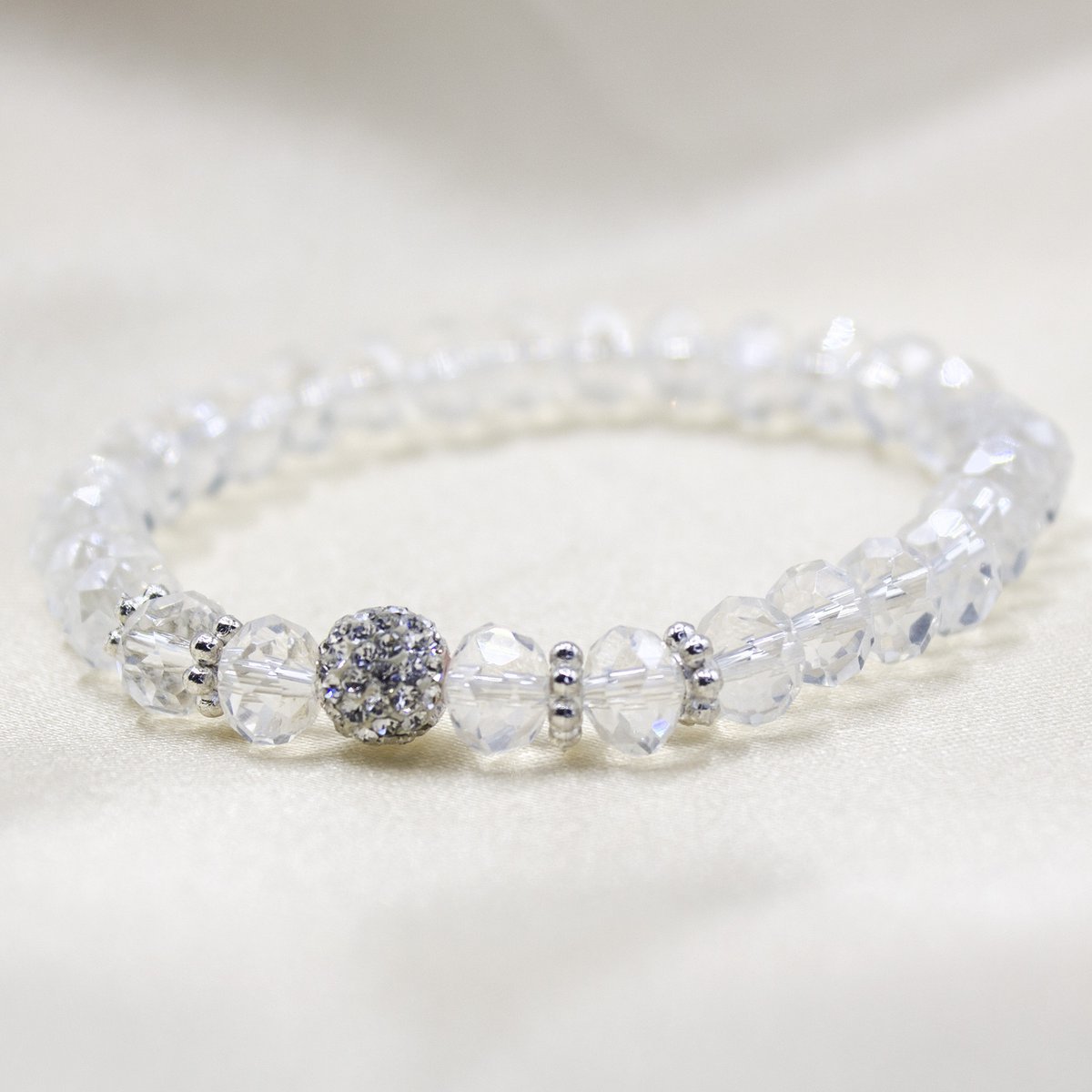 Armband Ilka crystal white