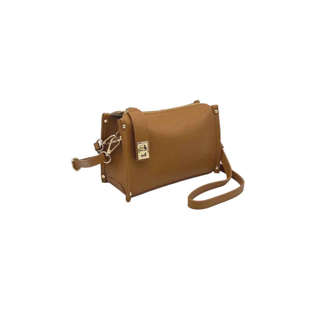 Boxy crossbodytas van echt leer, gemaakt in Italië, art. 112759
