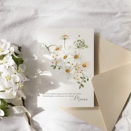 Mors dag kort A6 lykønskningskort blomster
