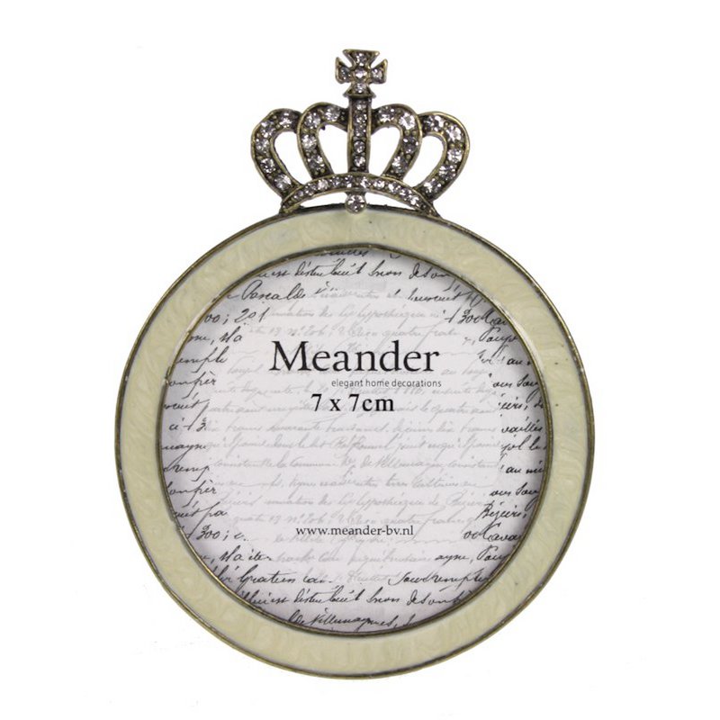 Photo frame round with crown