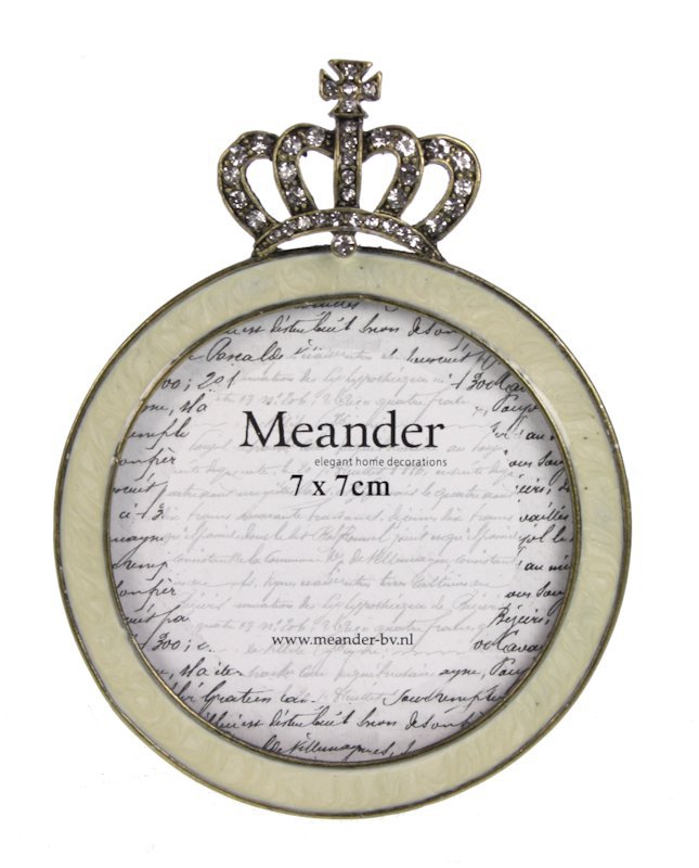Photo frame round with crown