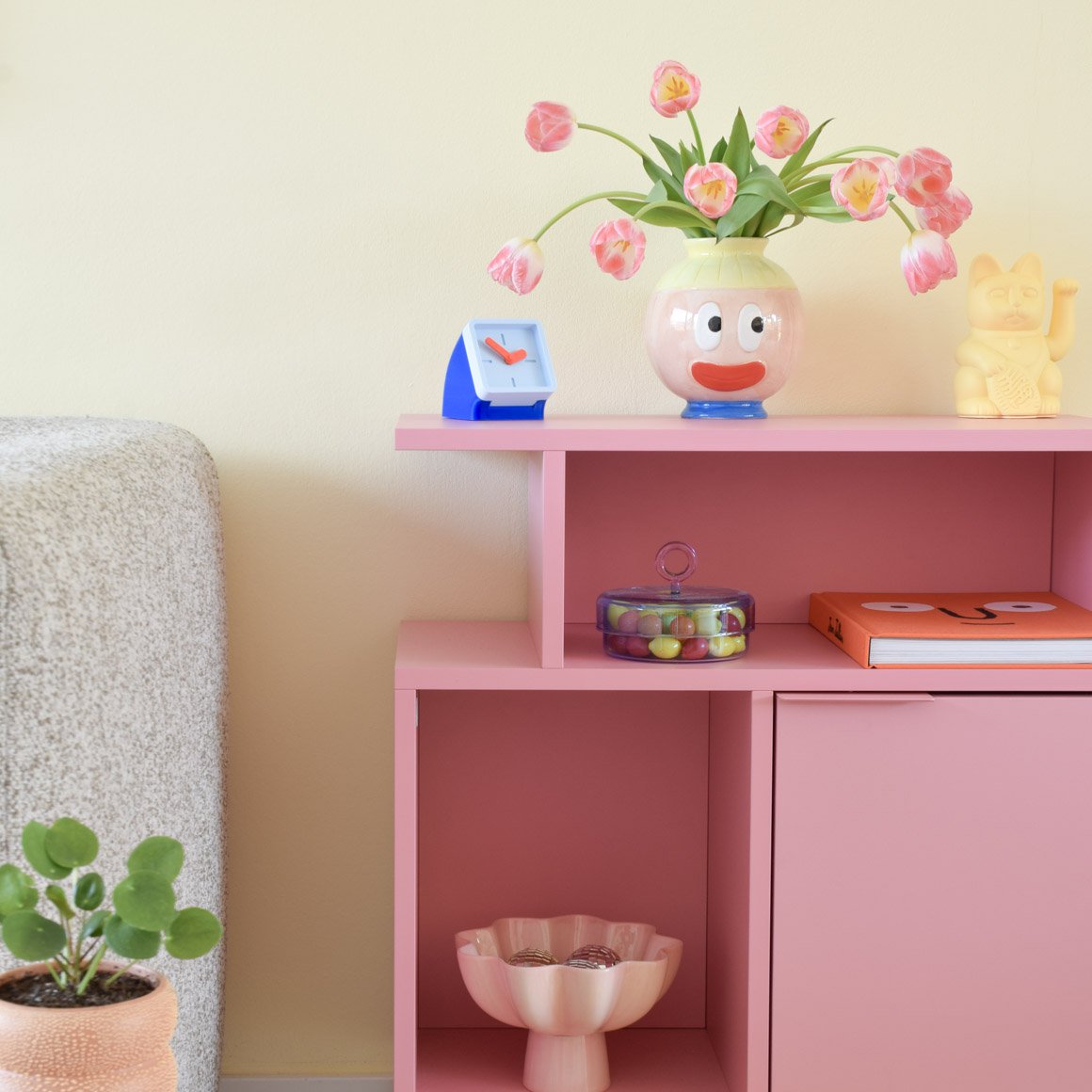 Office Clock Cobalt & Baby Blue