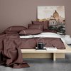 Romanette Flanell Bettbezug Duchesse Taupe/Weiß