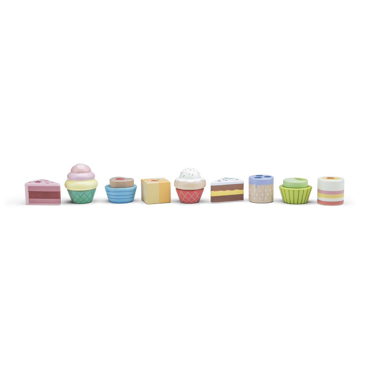Houten Speelgoed Gebakjes Set - 9 Stuks