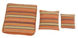 Hazan Kelim Cushion Stripes Orange Guld