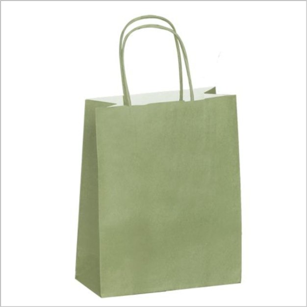Paper bag - L - Olive -green - 100st