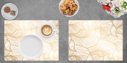 Golden leaves - placemats | Place mats made of premium vinyl 40 x 30 cm - 4 pieces