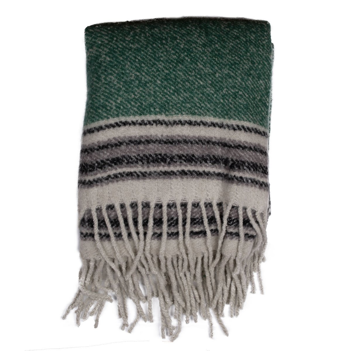 Mohair-finish acrylic blanket