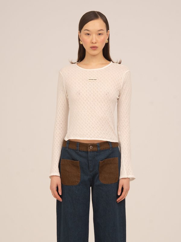 Frame White Jersey Top