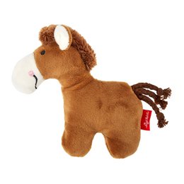 Rattle horse brown, Red Stars