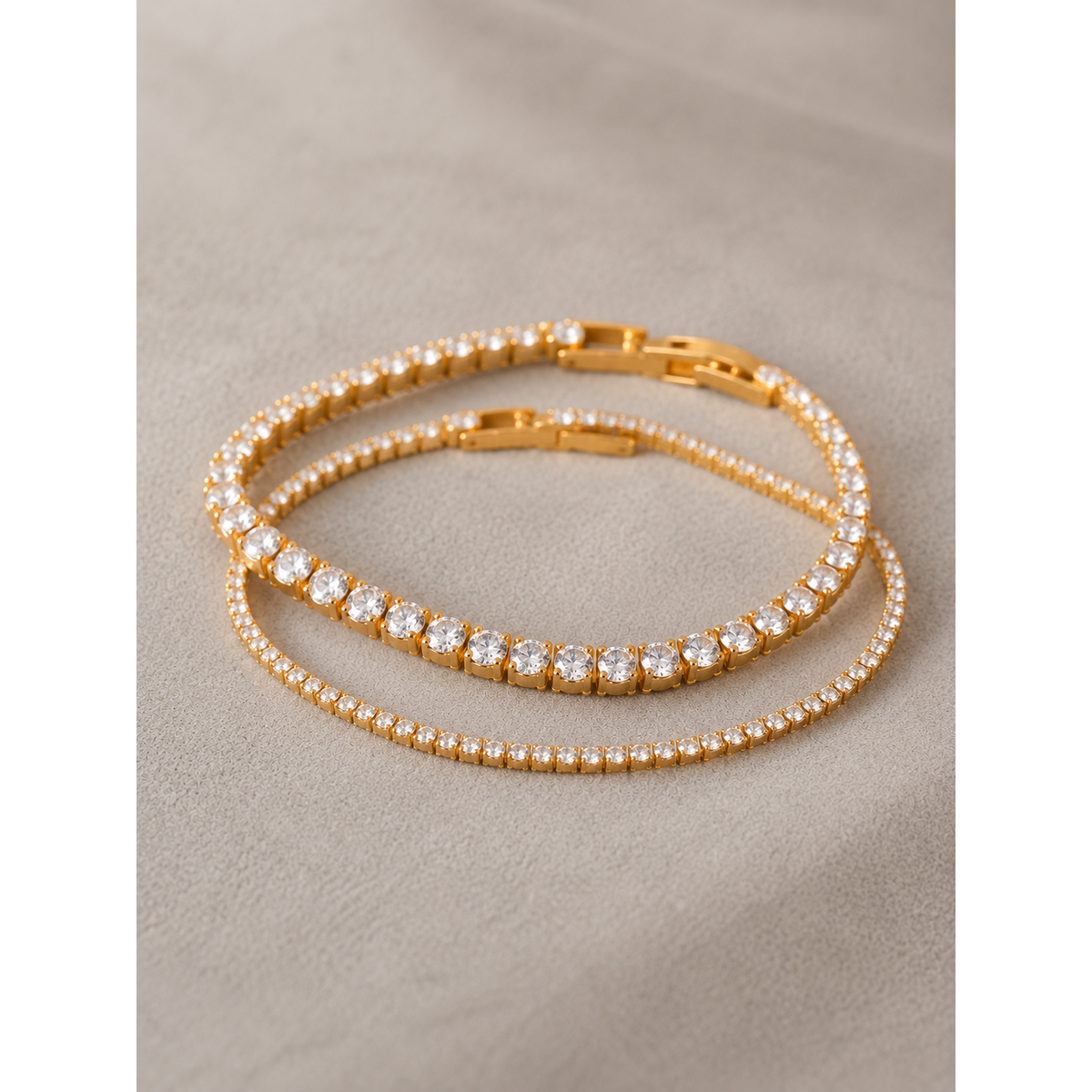 Tidløst Diamond-Look Tennis Armbånd
