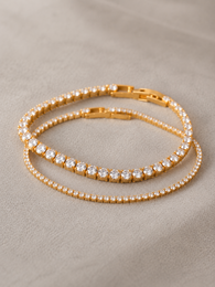 Tidløst Diamond-Look Tennis Armbånd