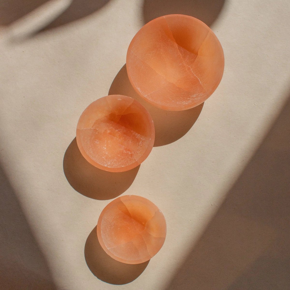 Selenite Bowl Perzik