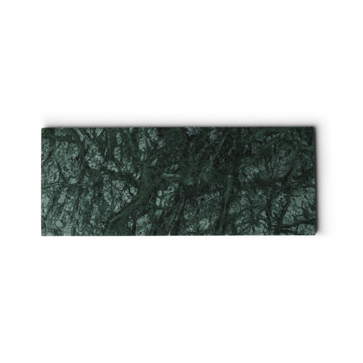 Marble tray rectangle S green 10x25cm