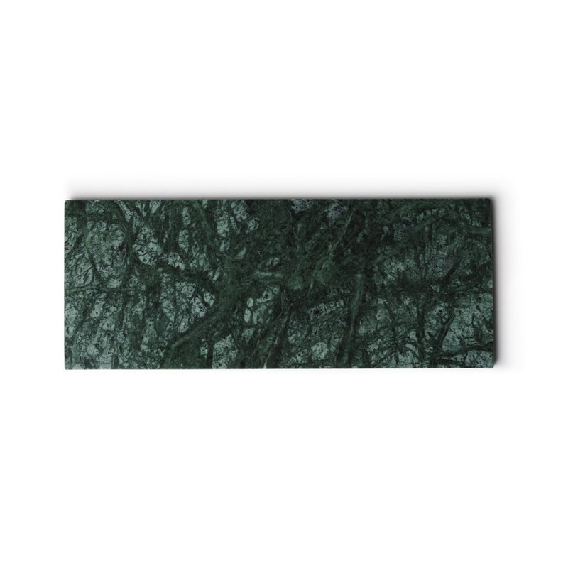 Marble tray rectangle S green 10x25cm