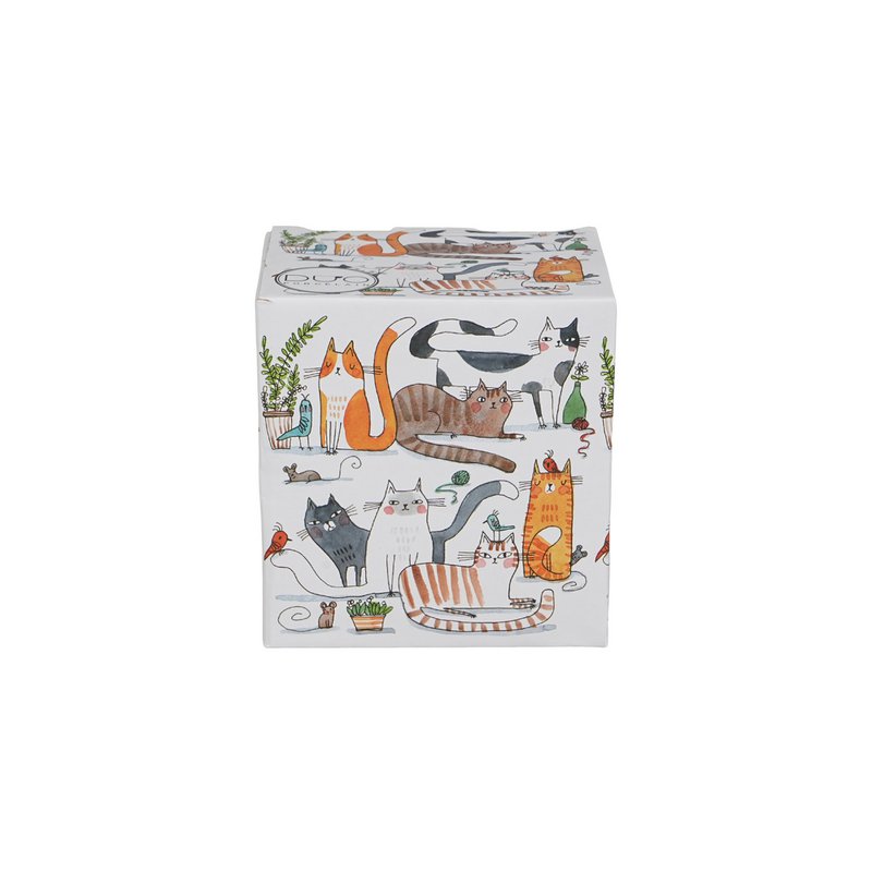 DUO CATS Mug + Infuser with Tag, 400ml, LAZY CATS, giftbox