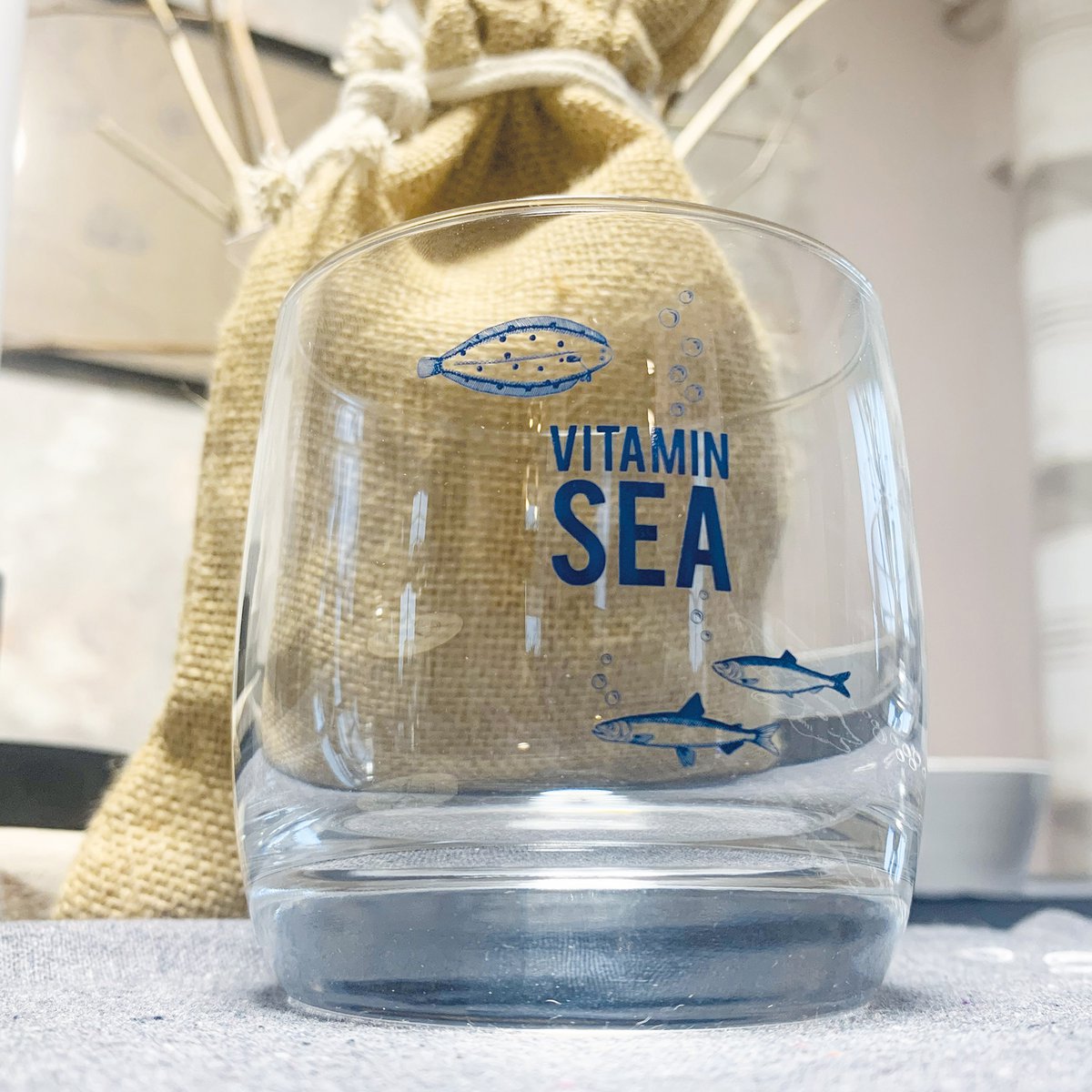 Verre à whisky en cristal « Vitamin Sea » – design maritime, fabriqué en UE