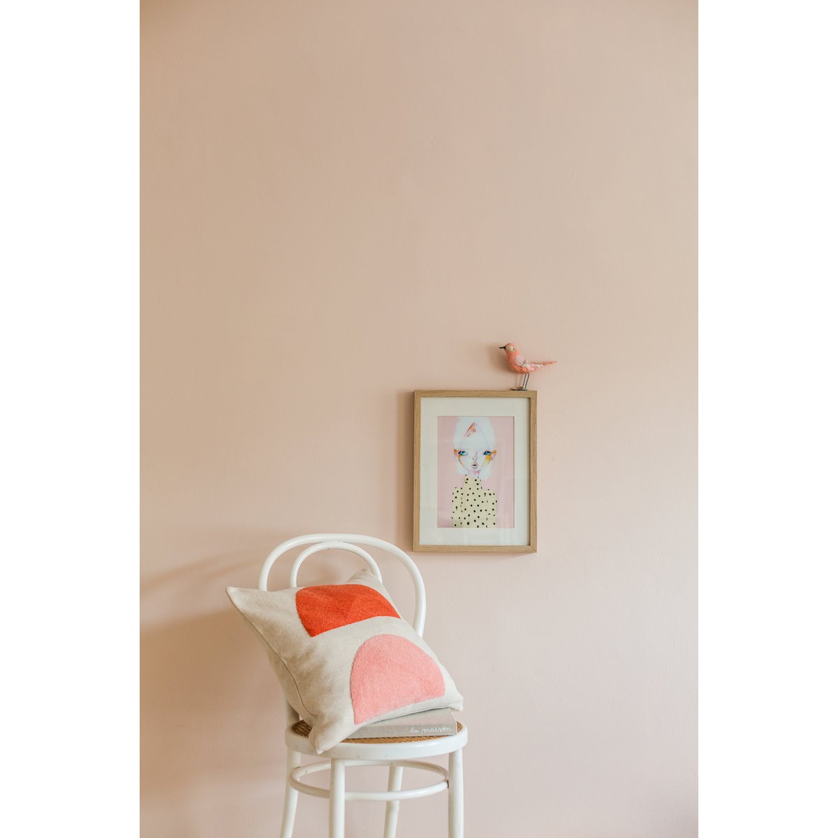 Mona Pillow-Cover Pink, Punchnadelstickerei