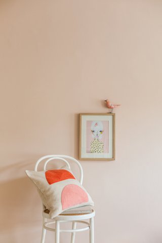 Mona Pillow-Cover Pink, Punch Needle Embroidery