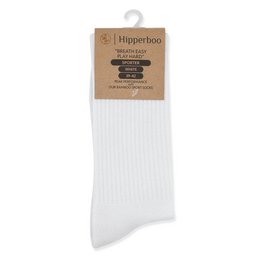 Hipperboo® 3 of 6 Paar Bamboe Sportsokken | Tennissokken | Hardloopsokken | Naadloos | Zwart of Wit | Meerdere maten