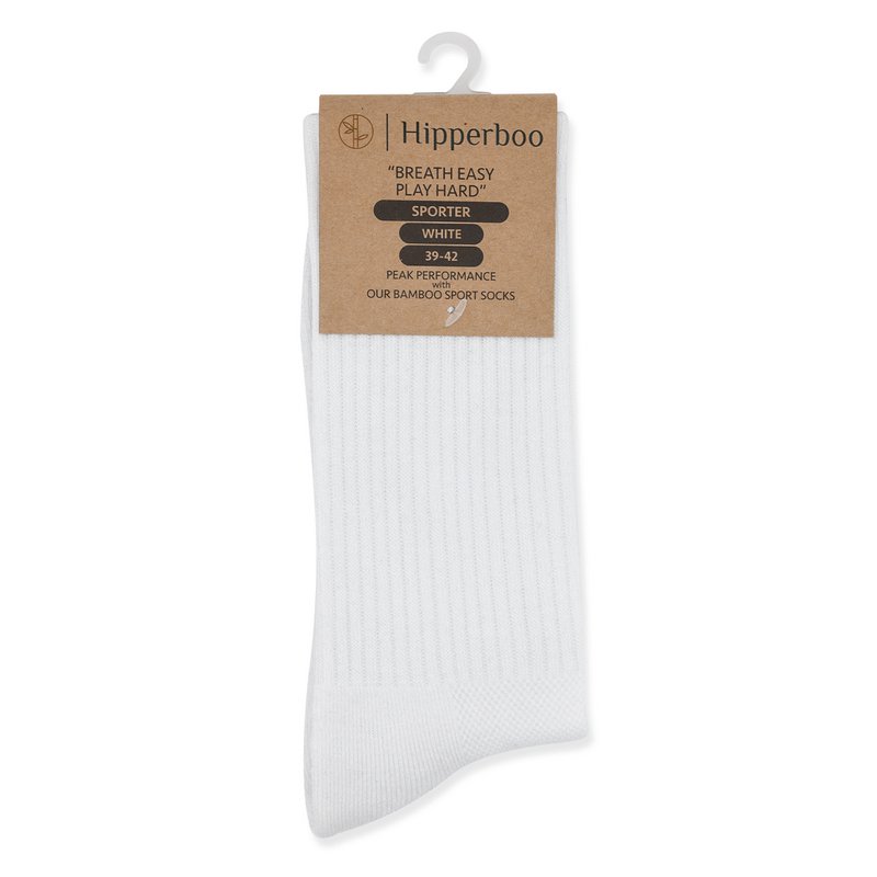 Hipperboo® 3 of 6 Paar Bamboe Sportsokken | Tennissokken | Hardloopsokken | Naadloos | Zwart of Wit | Meerdere maten