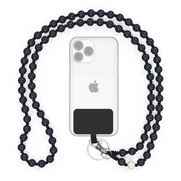 Mobiele telefoonketting universeel, houten kralen, handgemaakt - De zee-egel
