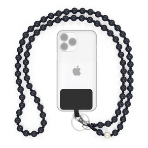Mobiele telefoonketting universeel, houten kralen, handgemaakt - De zee-egel