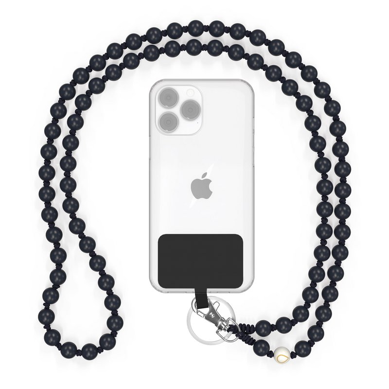 Mobiele telefoonketting universeel, houten kralen, handgemaakt - De zee-egel