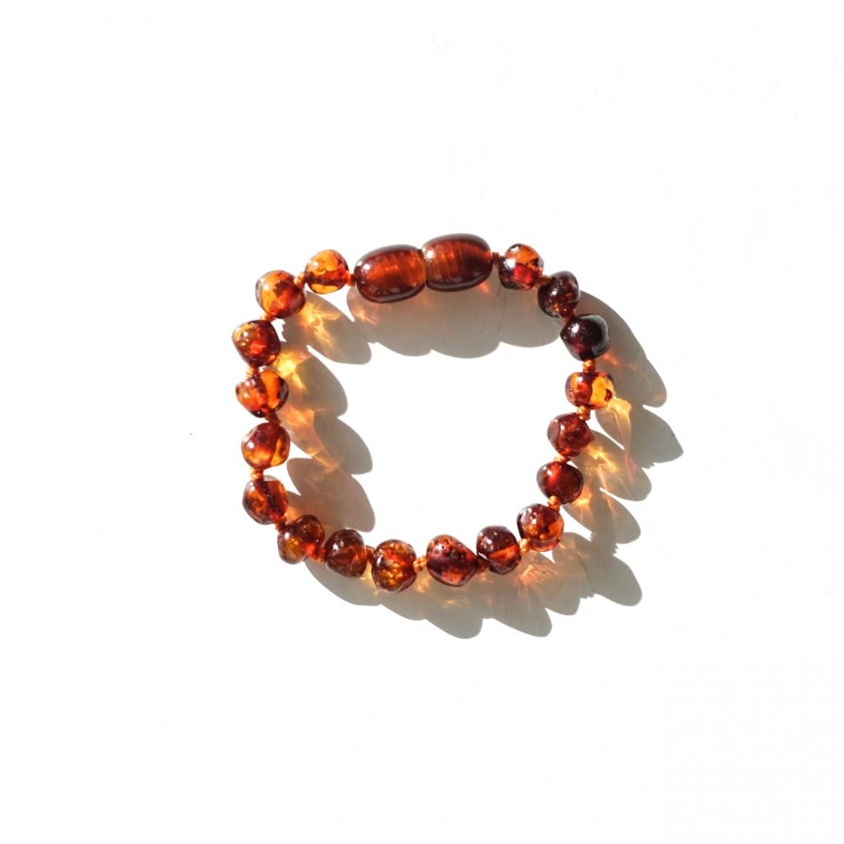Amber baby bracelet - Cognac