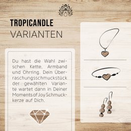 Candela decorativa al profumo di banana fruttata e stoppino di legno scoppiettante: Tropicandle