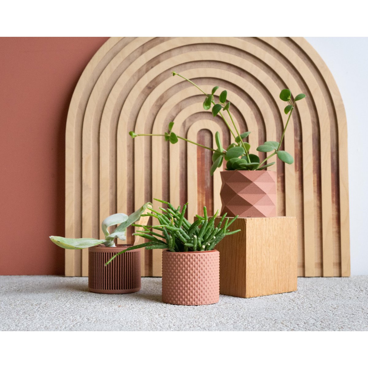 Set 3 vasi Terracotta – Piko - Diamant - Giappone