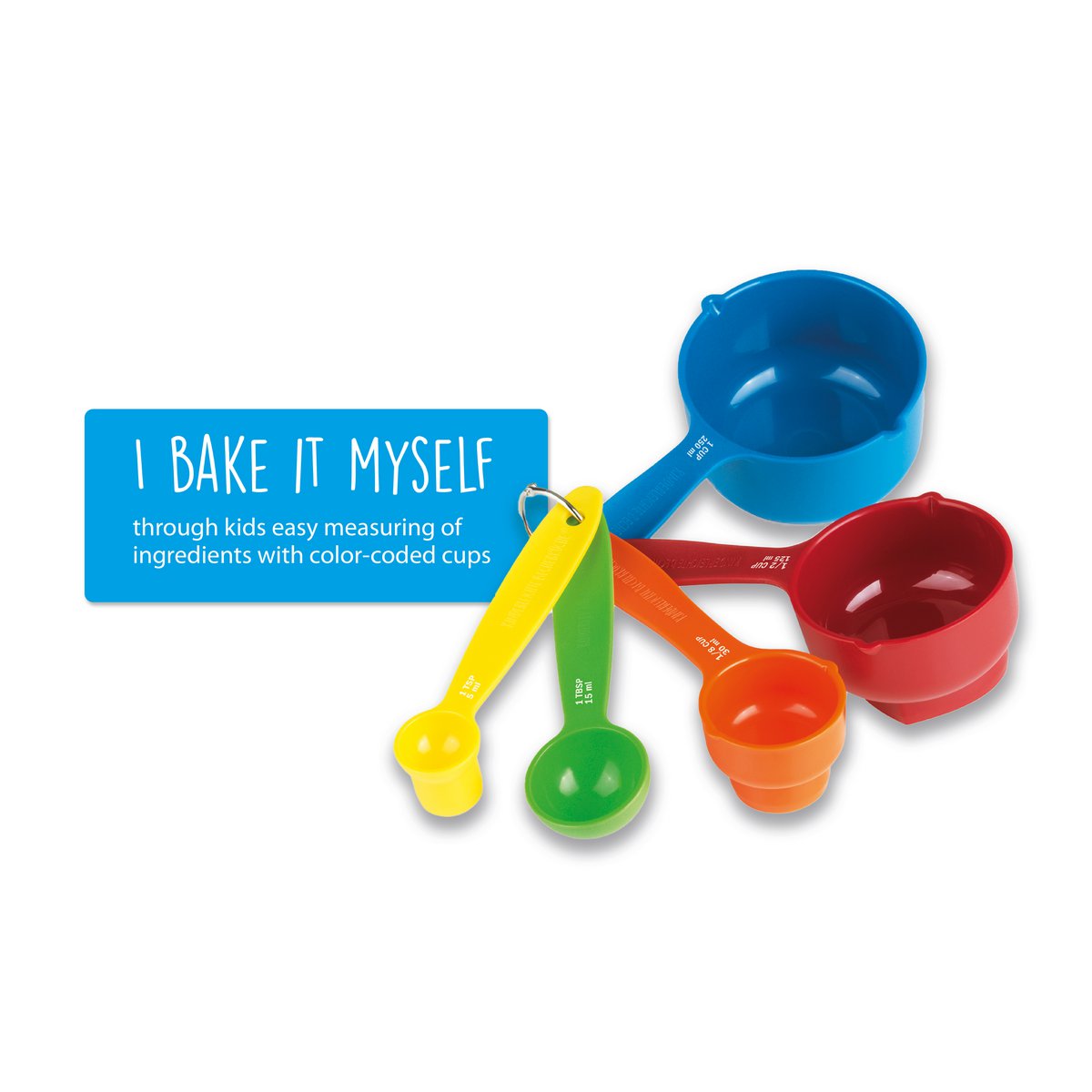 Kids Easy Cup Cookbook: Cooking with Kids (Part 2), Cooking box set incl. 5 colorful measuring cups