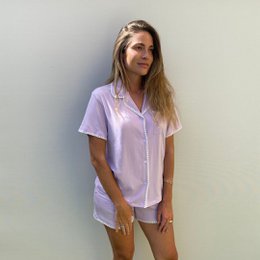 Gala Tencel Modal Short Pyjamas Sæt - lilla