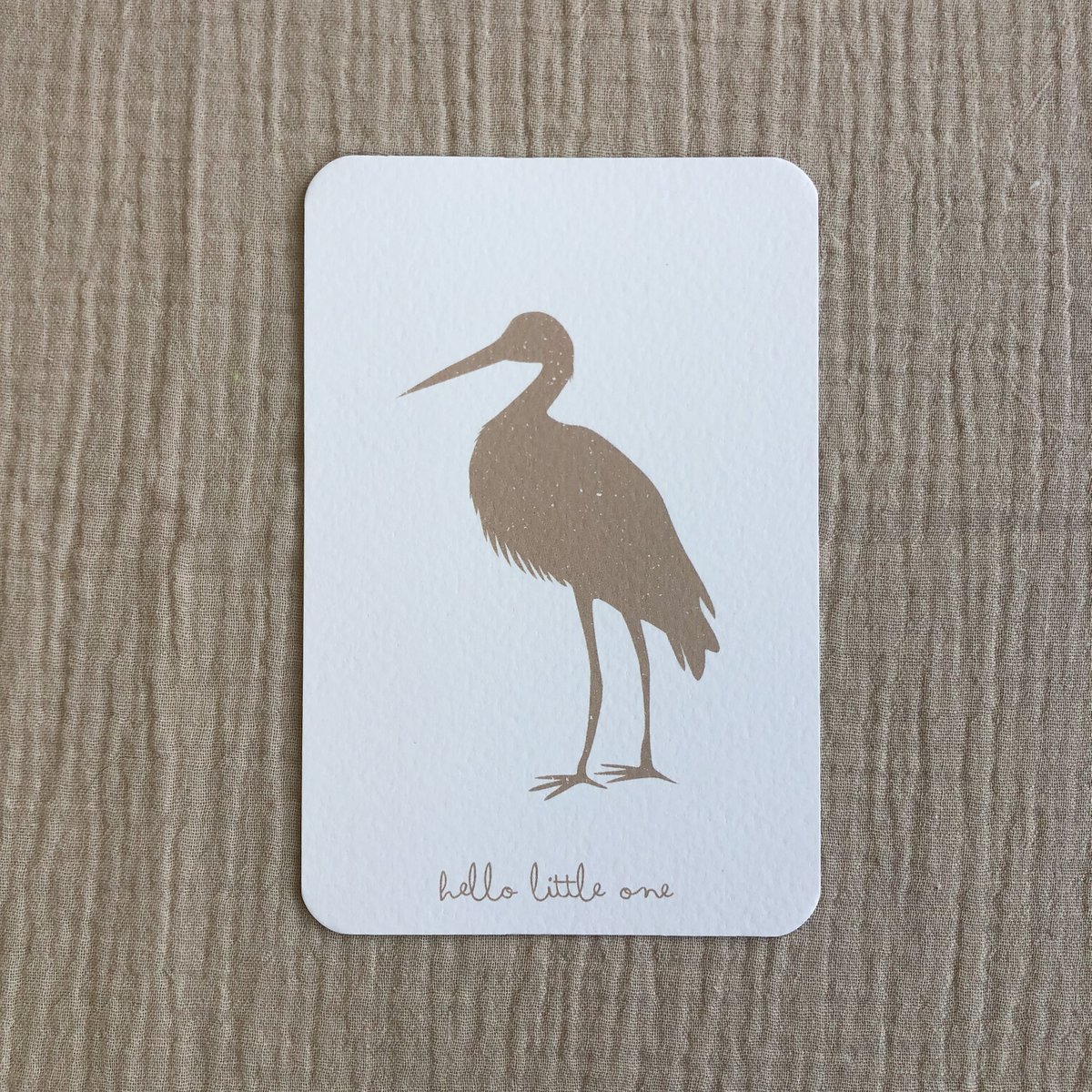 Grußkarte Geburt Storch
