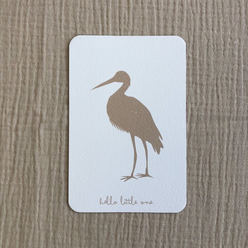 Lykønskningskort Fødselsstork