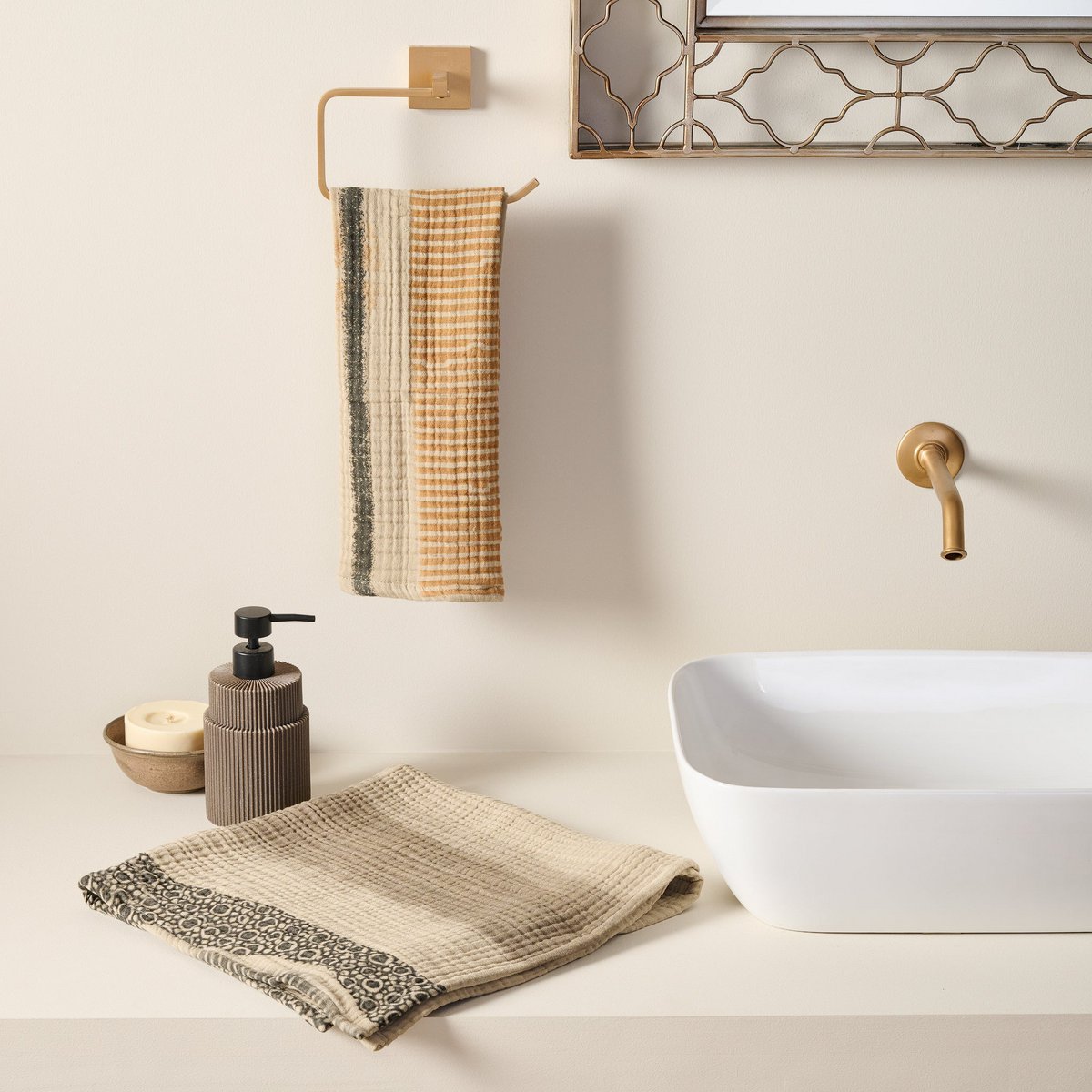Handtuch-Set | Mullbad Leichter Ton | Baumwolle