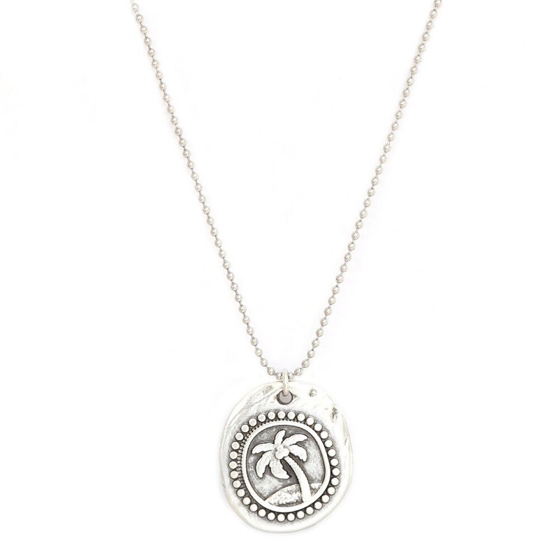 Zilveren ketting palm