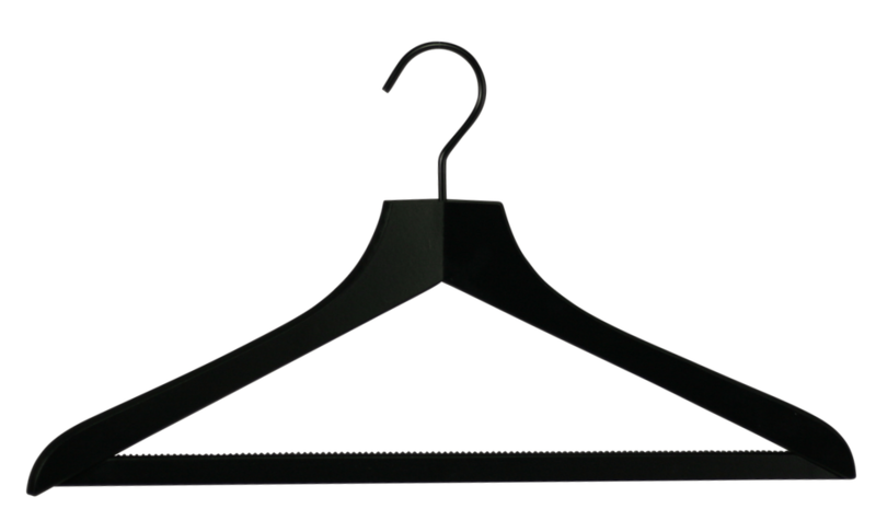 Clothes hanger Profi HRS, black lacquered, 45 cm