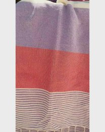 TOWEL TO GO PALERMO Baumwoll-Strandtuch 180x100 cm | Schnell trocknend | Orange / Lila | mit Geschenkbox