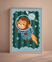 Affiche chambre d'enfant - Monkey Onno